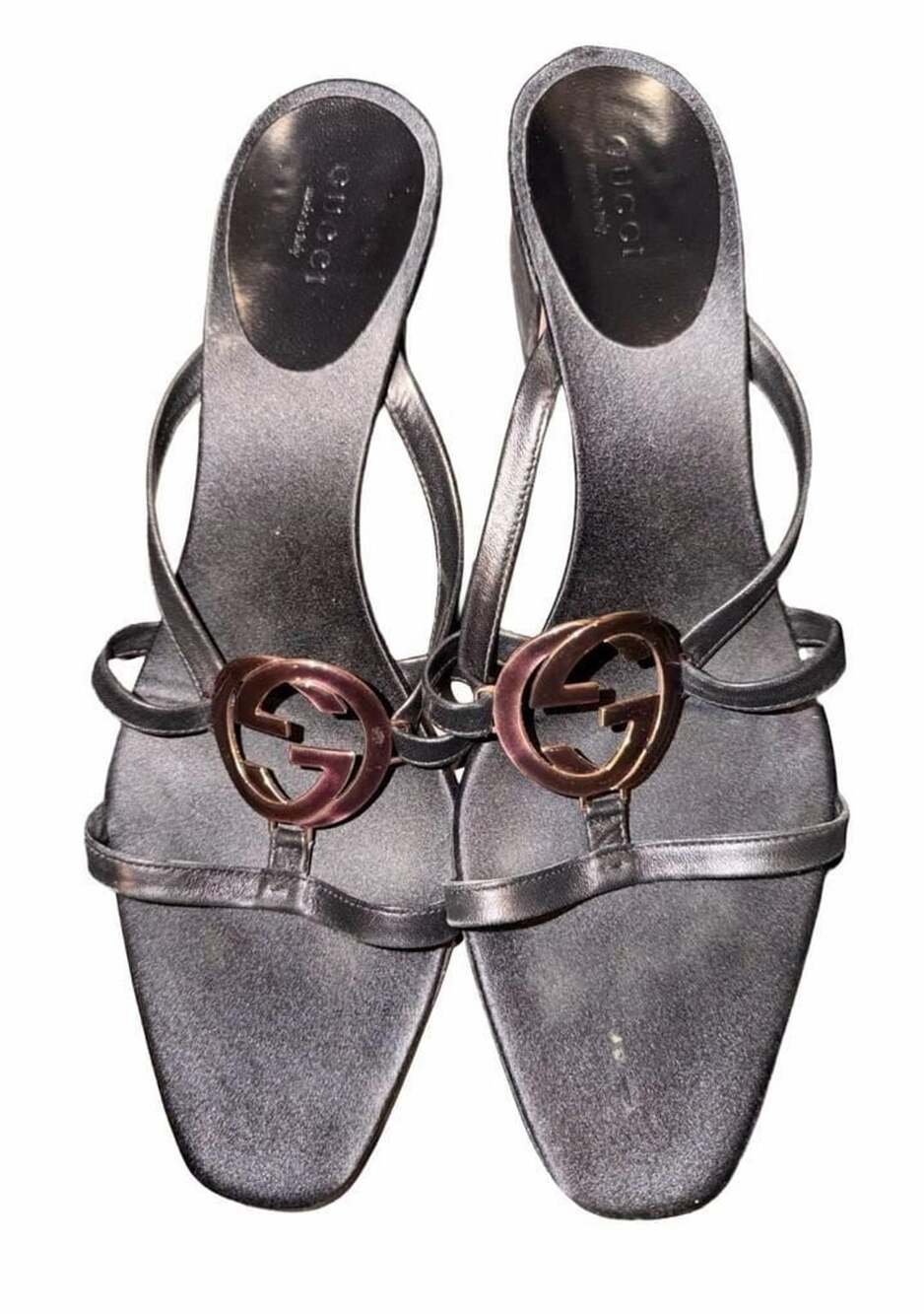Gucci Interlocking G Sandals Size 9B Black